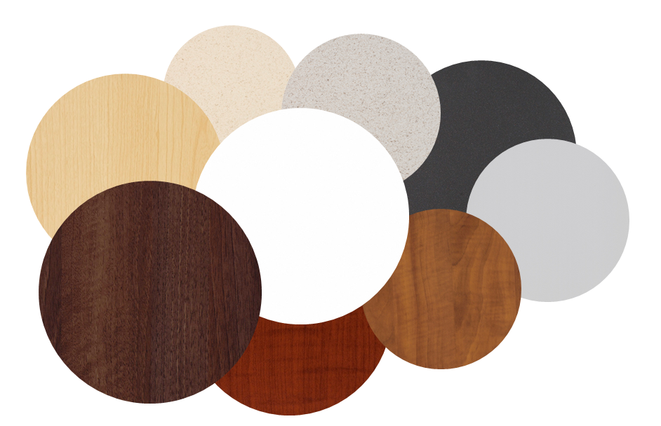 Complete the look with any of our 9 Thermofoil colors.